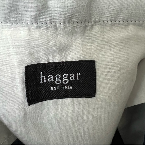 Haggar Men's‎ Pleated Front Chino Shorts Slash Pockets Preppy Teal Size 38 - Picture 3 of 6